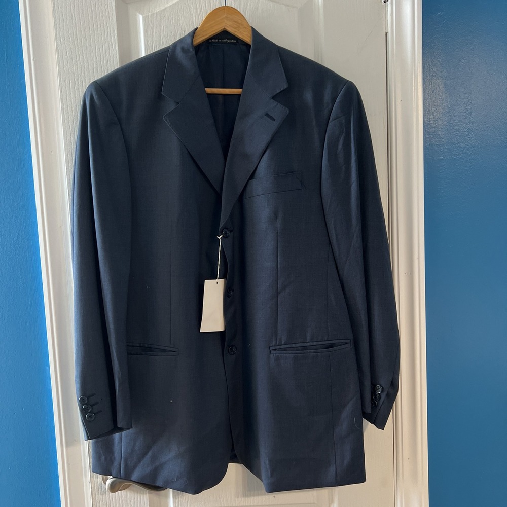Christian Dior Monsieur Dark Gray Wool Blazer 3 Button Jacket Size 50